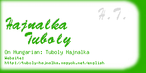 hajnalka tuboly business card